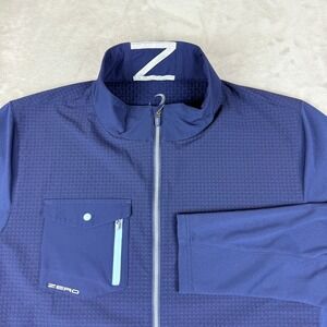 Zero Restriction Jacket Men XXL Navy Redford Full Zip Golf Textured W1113 EUC